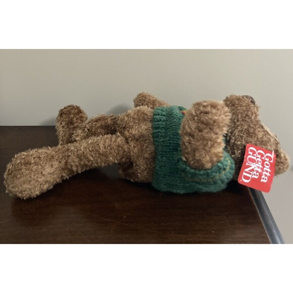 GUND 100 YEARS CELEBRATION Teddy Bear 9676 PLUSH 1998 NWT GREEN SWEATER - Picture 7 of 16
